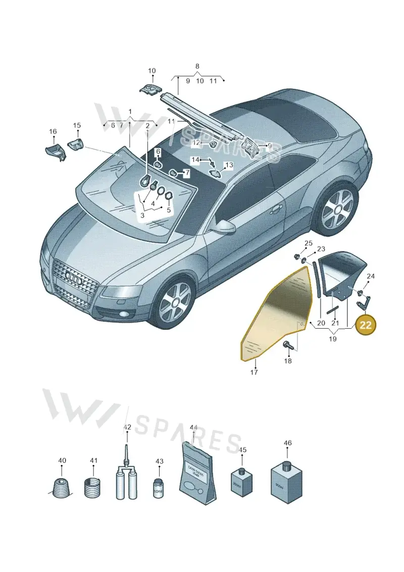 8P7845457 — Audi RS5 Cabrio (2012-2015) diagram 670845000, position 22