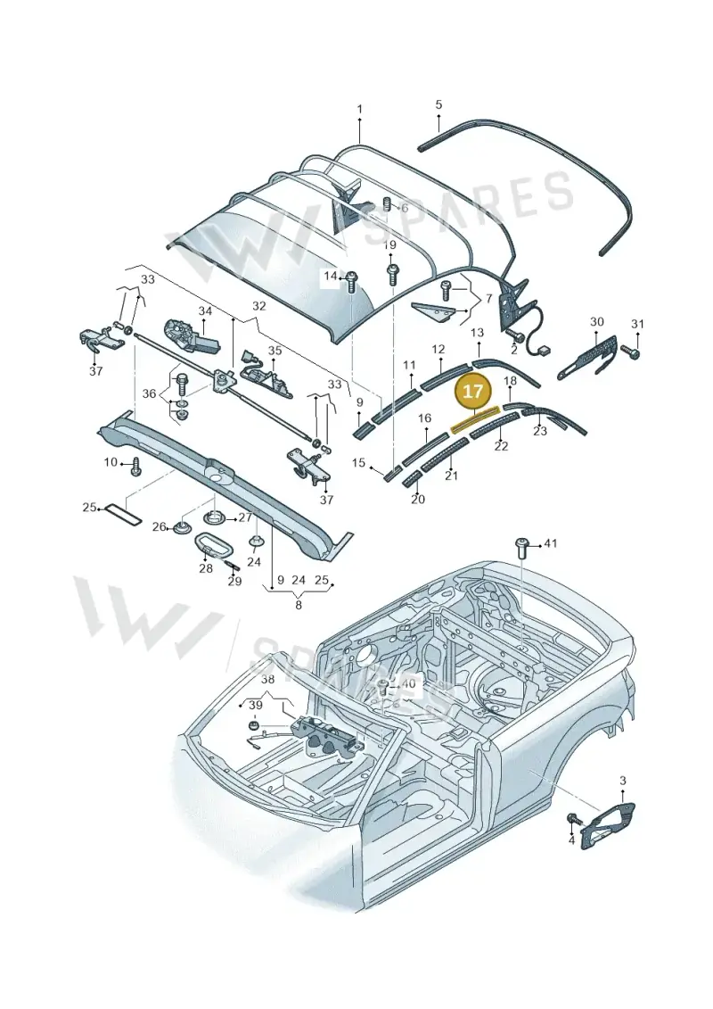8P7871367 — Audi A3 Cab. 2.0 TDI (2007-2013) diagram 642871100, position 17