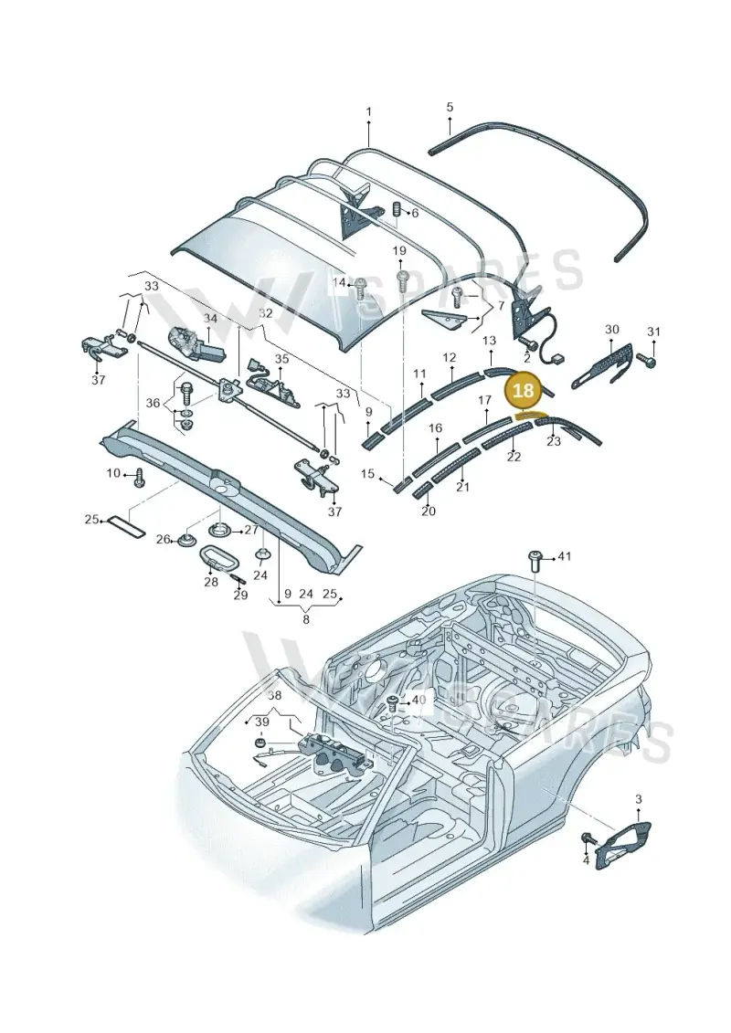 8P7871387 — Audi A3 Cab. 2.0 TDI (2007-2013) diagram 642871100, position 18