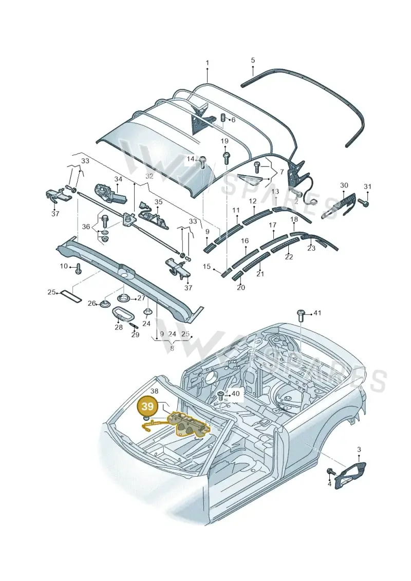 8P7871469 — Audi A3 Cab. 2.0 TDI (2007-2013) diagram 642871100, position 39