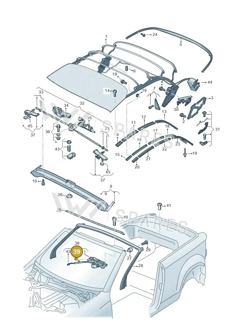8P7871469 — Volkswagen T-Roc Cabriolet (2019-2025) diagram 718871100, position 39