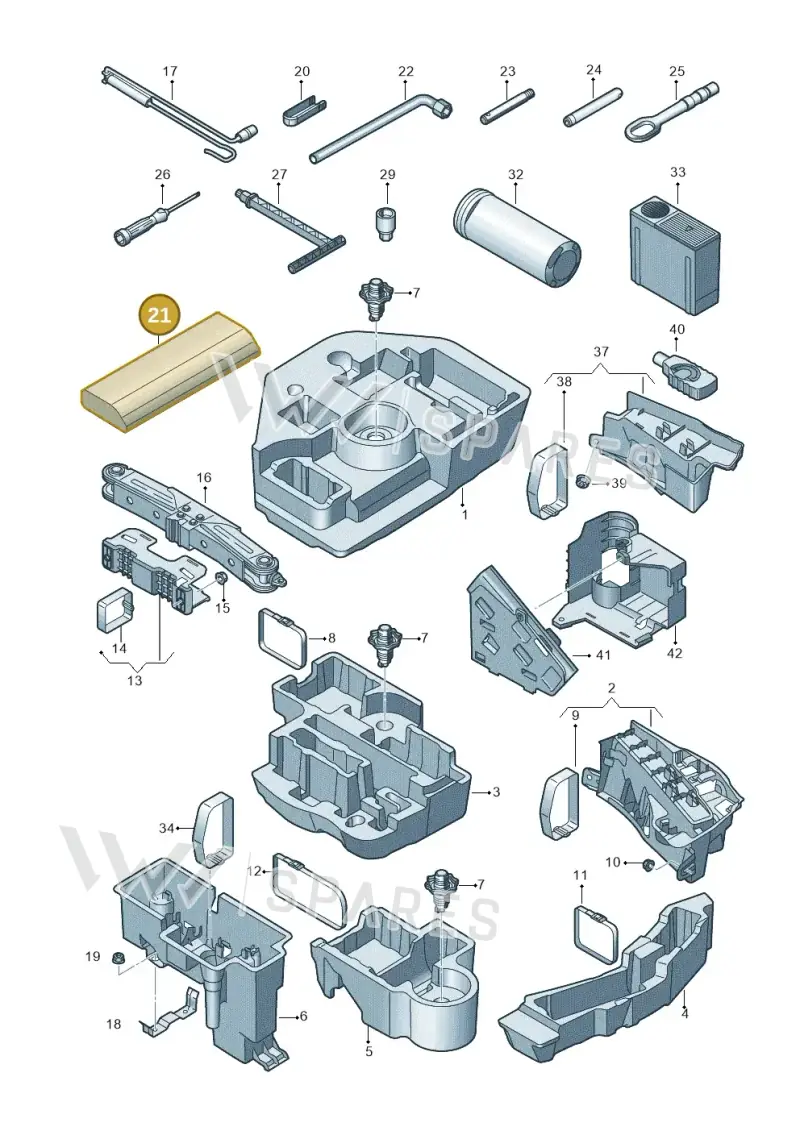 8R0012115A — Audi A6 2.0 (2018-) diagram 430011100, position 21