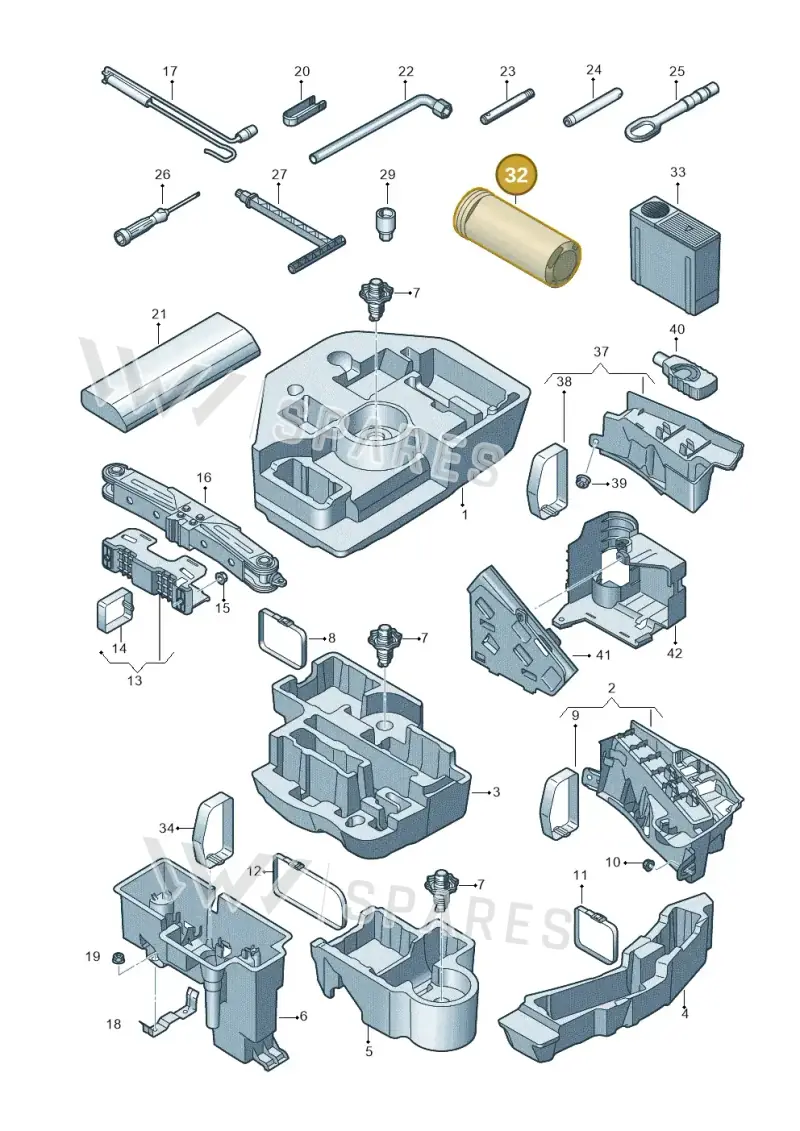 8R0012619A — Audi A6 2.0 (2018-) diagram 430011100, position 32