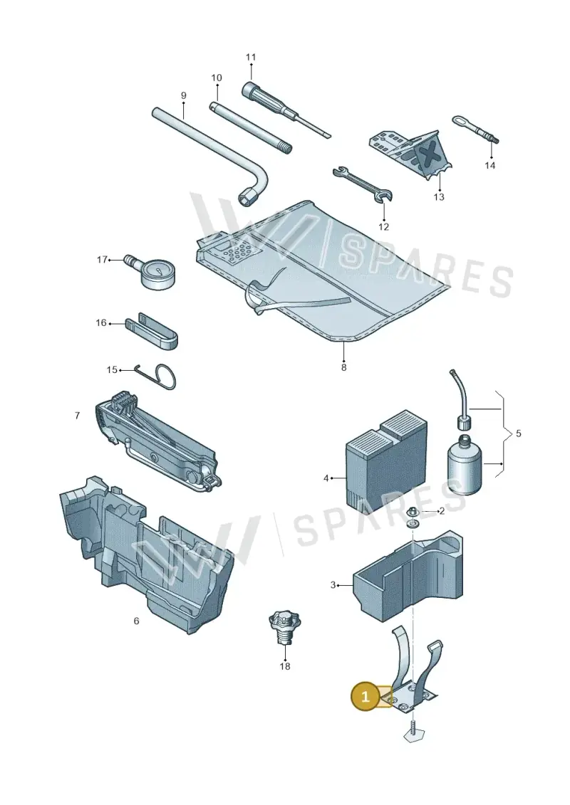 8R0012635 — Audi Q5 qu. 2.0 TDI (2012-2017) diagram 647011100, position 1