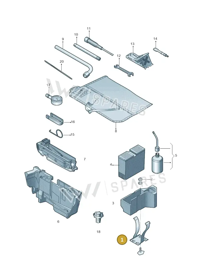 8R0012635 — Audi Q5 (2009-2018) diagram 687011010, position 1