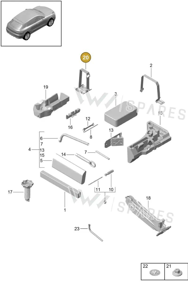8R0012635 — Porsche Macan (2018-2022) diagram p52001000, position 20