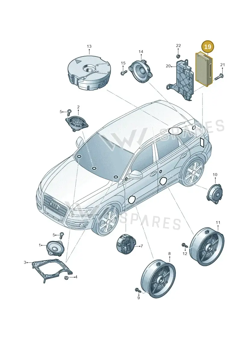 8R0035223H — Audi Q5 qu. 2.0 TDI (2012-2017) diagram 647035350, position 19