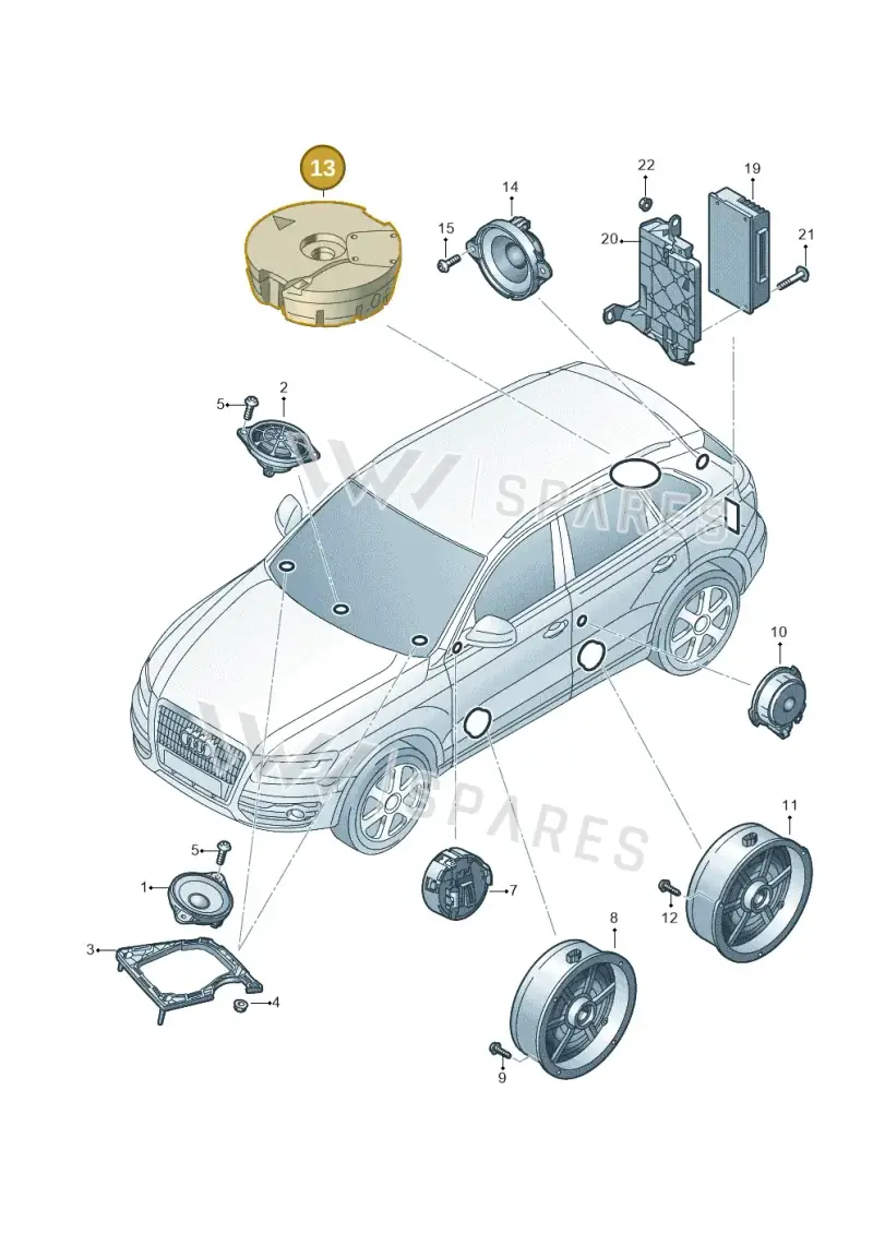 8R0035382 — Audi Q5 qu. 2.0 TDI (2012-2017) diagram 647035350, position 13