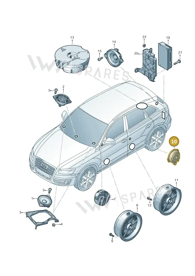8R0035399C — Audi Q5 qu. 2.0 TDI (2012-2017) diagram 647035350, position 10