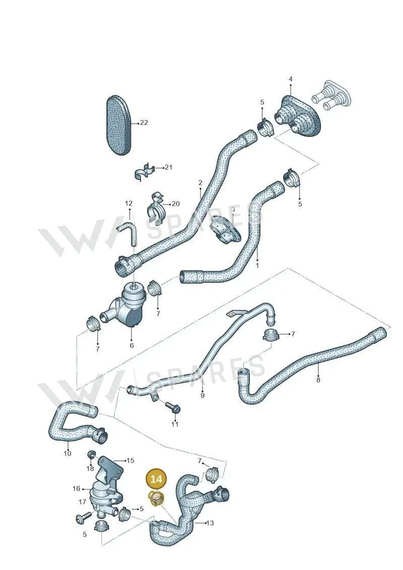 8R0121093 — Audi Q5 qu. 2.0 TDI (2008-2012) diagram 620819500, position 14