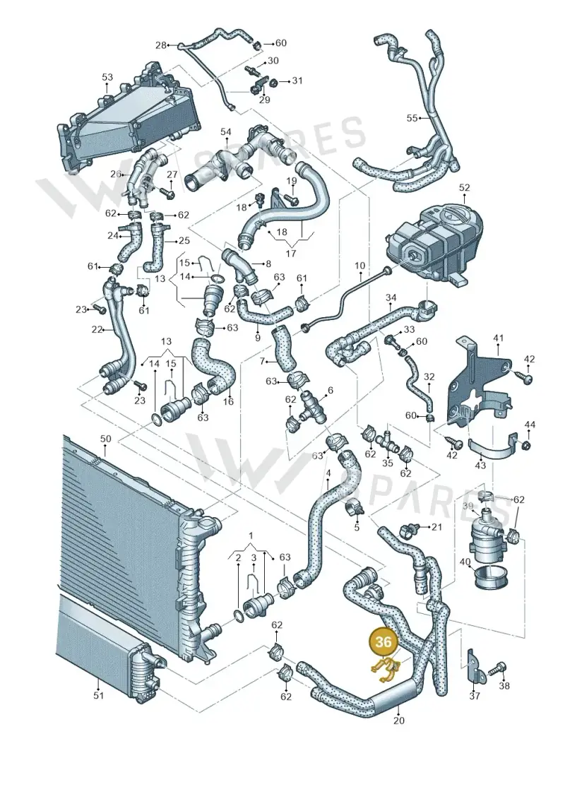 8R0121093 — Audi A6 qu. 3.0 tdi (2014-2018) diagram 717121180, position 36