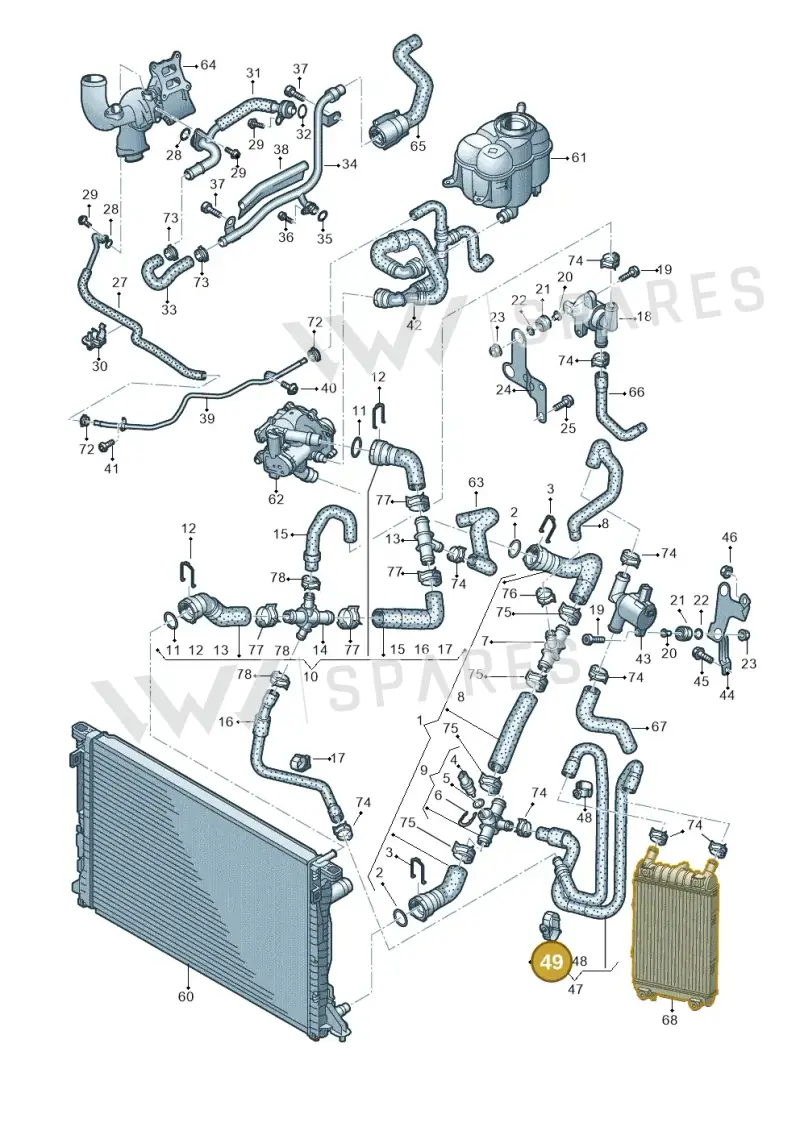 8R0121093 — Audi Q7 qu. 3.0 TDI (2015-2019) diagram 859121210, position 49