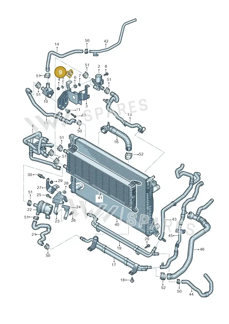 8R0121093 — Audi Q5 (2016-2020) diagram 896121121, position 9