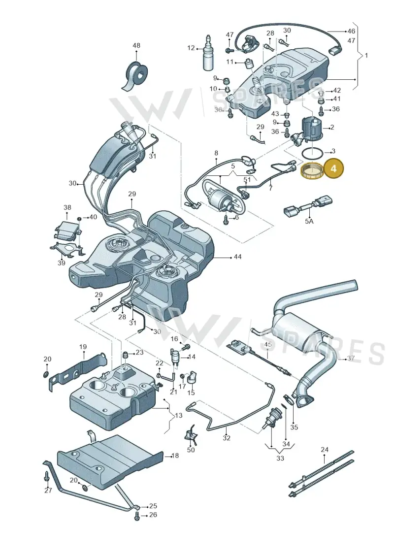 8R0131975 — Audi Q7 qu. 3.0 TDI (2009-2015) diagram 675201060, position 4