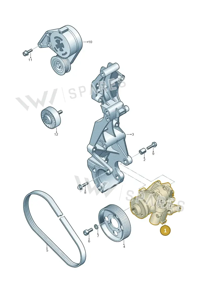 8R0145155D — Audi Q5 (2009-2018) diagram 195145250, position 1