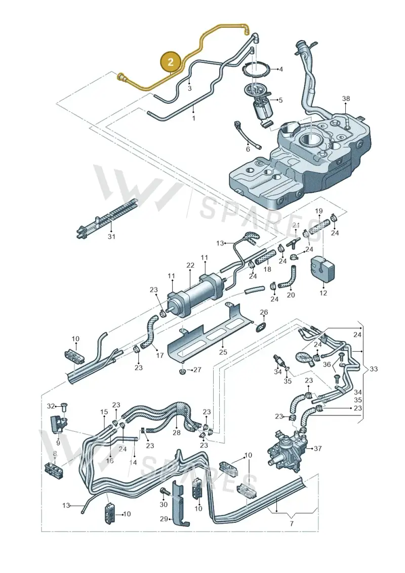 8R0201227A — Audi Q5 qu. 2.0 TDI (2012-2017) diagram 647201230, position 2
