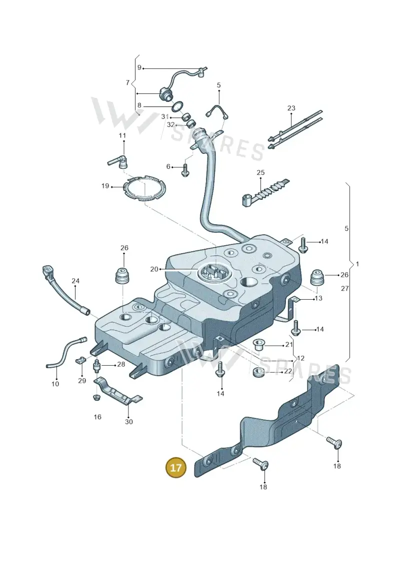 8R0201308D — Audi Q5 qu. 2.0 (2009-2018) diagram 687201010, position 17
