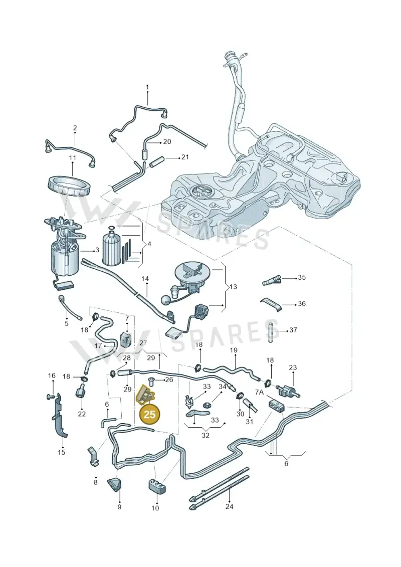 8R0201449B — Audi A4L 2.0 (2008-2012) diagram 669201040, position 25