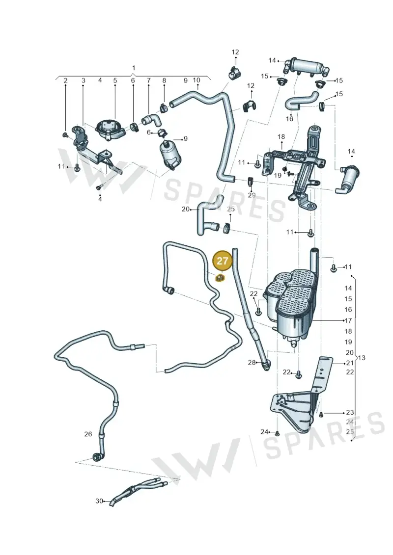 8R0201449J — Audi Q7 (2015-2025) diagram 819201700, position 27