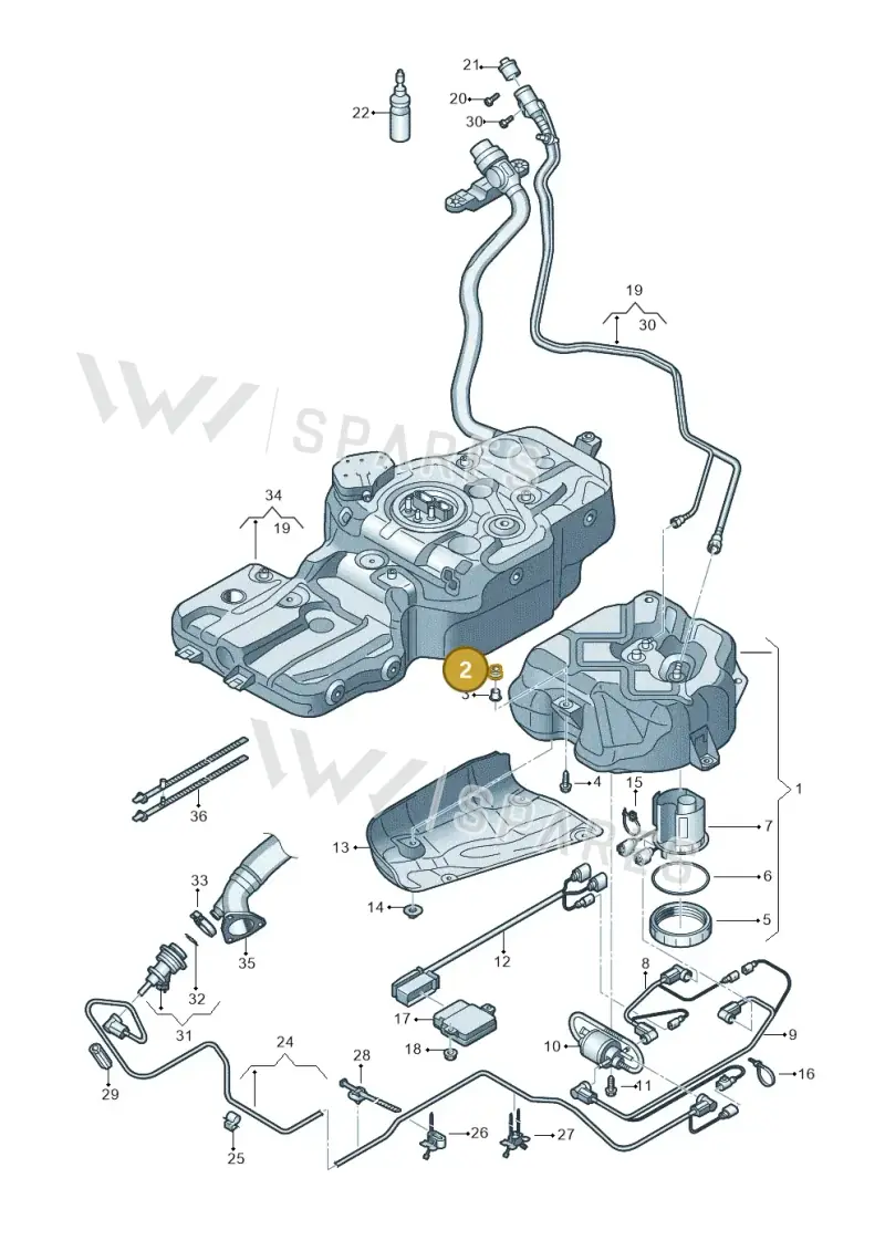8R0201840 — Audi Q5 qu. 2.0 TDI (2008-2012) diagram 647201150, position 2