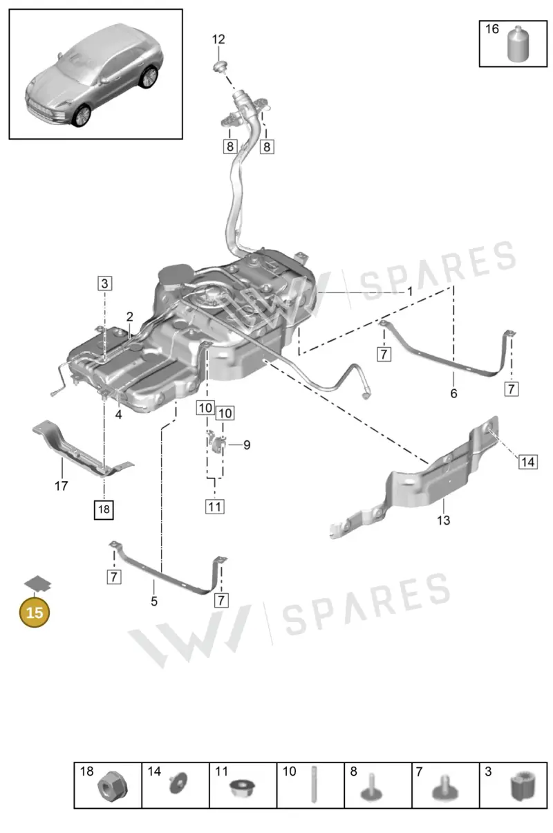 8R0201963A — Porsche Macan (2018-2022) diagram p52000037, position 15