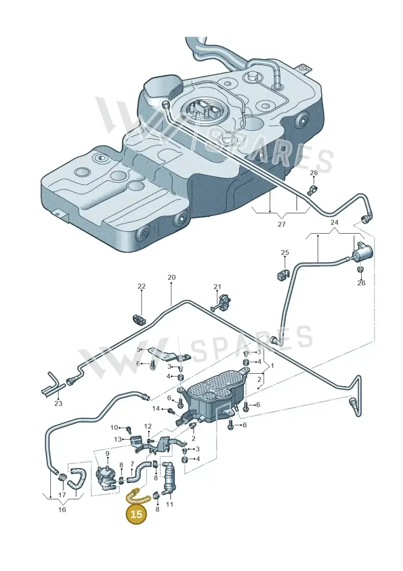 8R0201997P — Audi Q5 qu. 2.0 TDI (2012-2017) diagram 751201720, position 15