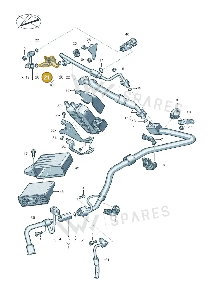 8R0260696A — Audi Q8 e-tron (2018-2020) diagram 586260850, position 21