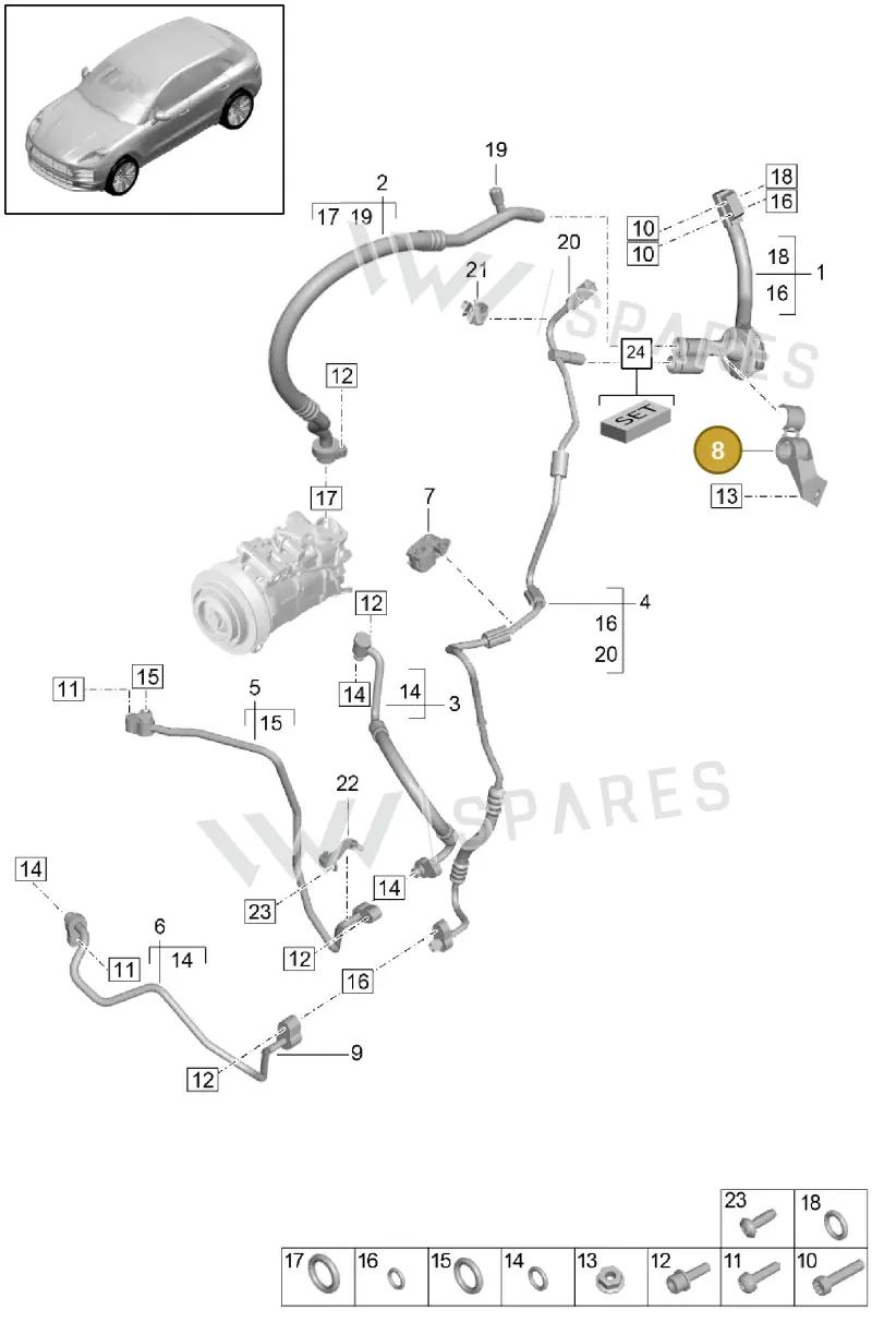 8R0260759 — Porsche Macan (2018-2022) diagram p52814500, position 8