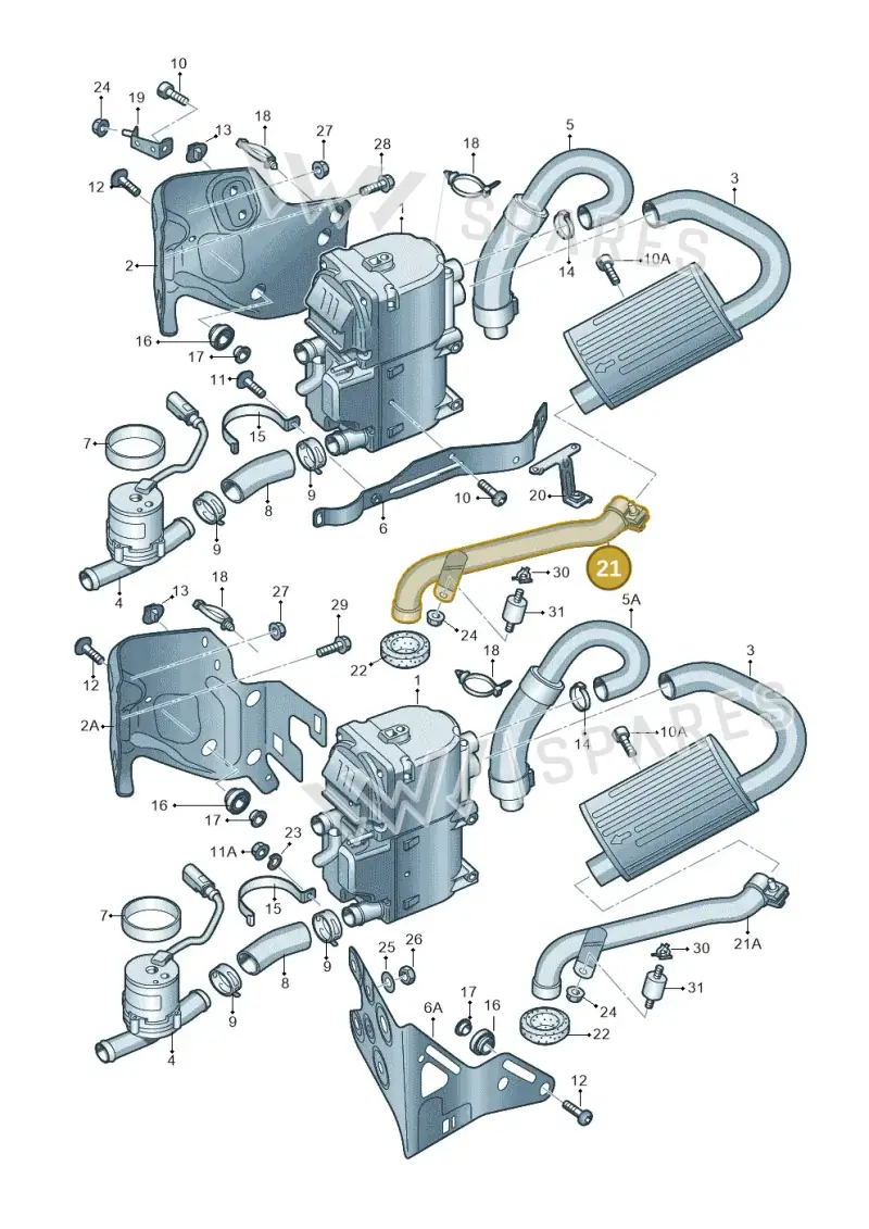 8R0261125 — Audi Q5 qu. 2.0 TDI (2012-2017) diagram 620819160, position 21