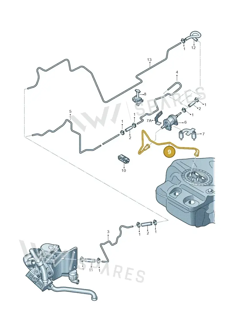 8R0261238F — Audi Q5 qu. 2.0 TDI (2012-2017) diagram 620261600, position 9