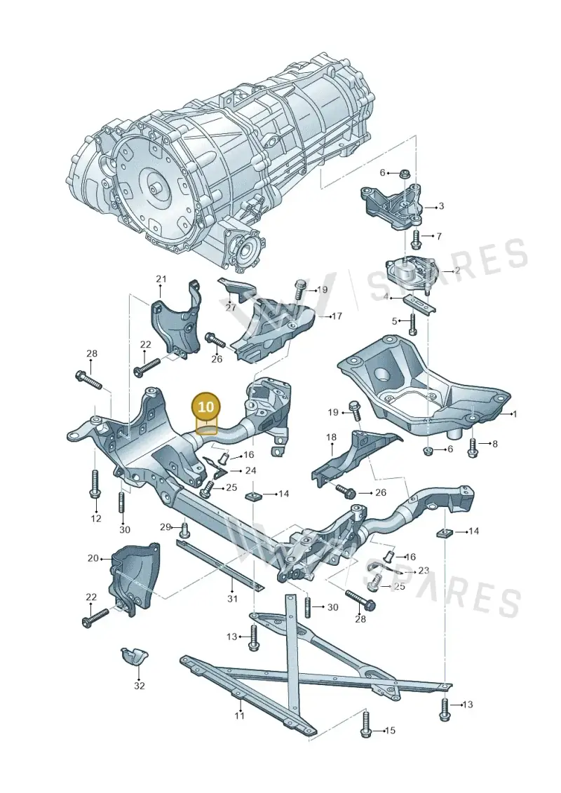 8R0399315J — Audi Q5 (2009-2018) diagram 687399030, position 10