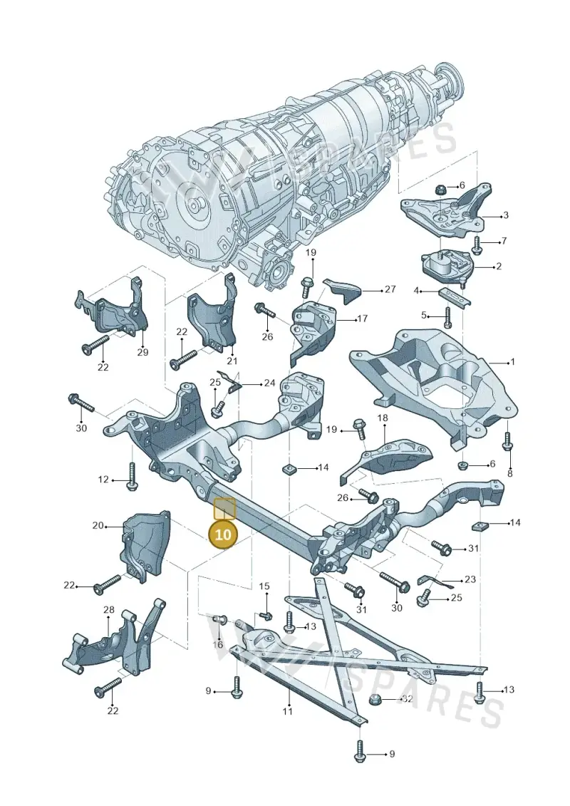 8R0399315J — Audi Q5 (2009-2018) diagram 687399077, position 10
