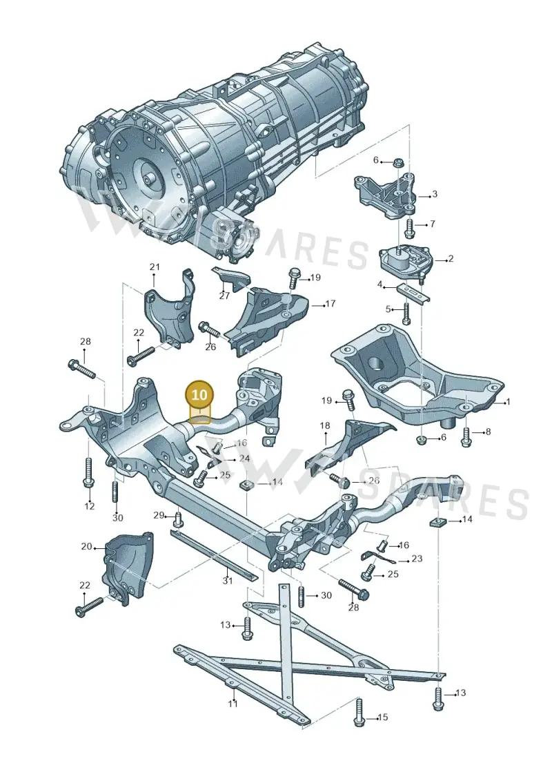 8R0399315J — Audi Q5 qu. 2.0 TDI (2012-2017) diagram 724399200, position 10