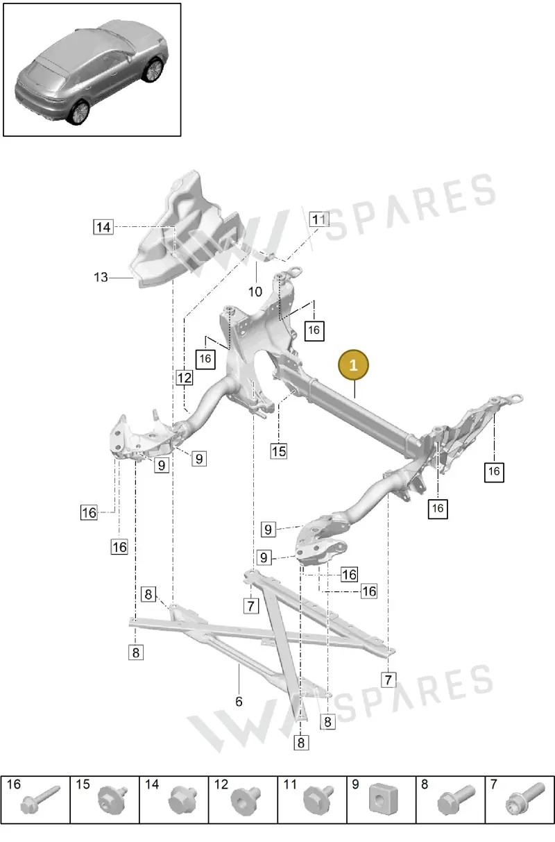 8R0399315J — Porsche Macan R4 TFSI (2018-) diagram p52401000, position 1