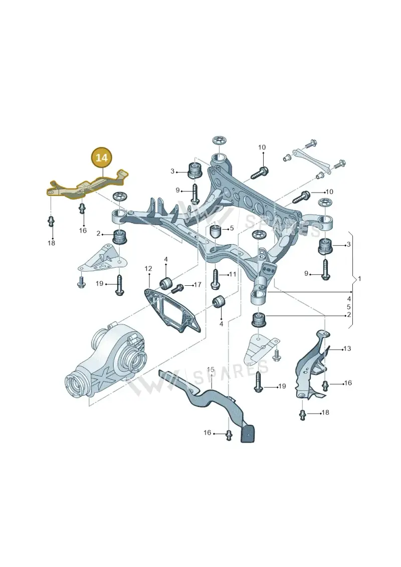 8R0505414A — Audi Q5 qu. 2.0 (2009-2018) diagram 687505002, position 14
