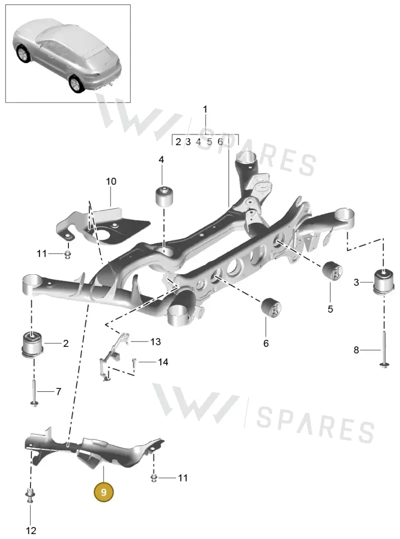 8R0505414A — Porsche Macan (2013-2018) diagram p44501005, position 9