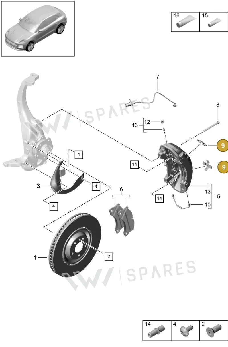 8R0615269A — Porsche Macan (2018-2022) diagram p52602000, position 9