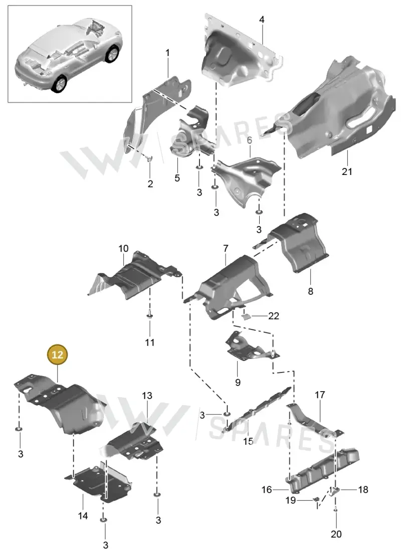8R0804171B — Porsche Macan (2013-2018) diagram p44801072, position 12