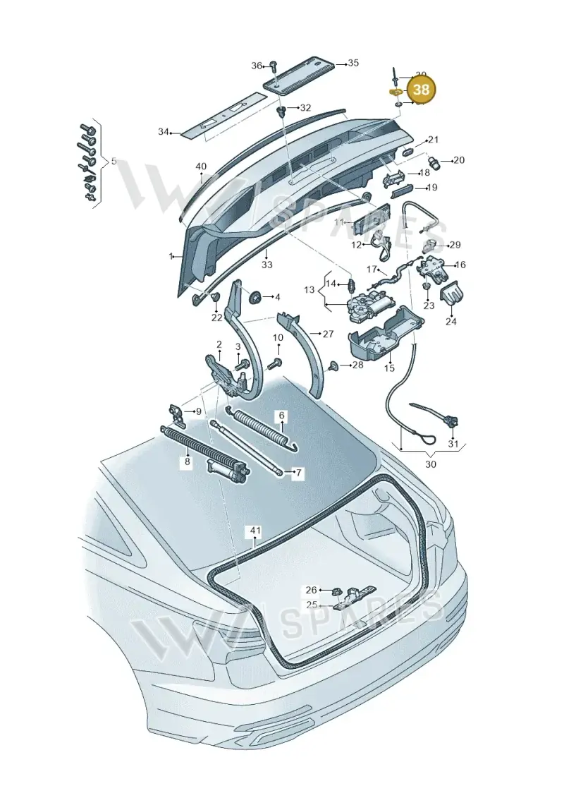 8R0827199 — Audi A6 2.0 (2018-) diagram 430827000, position 38