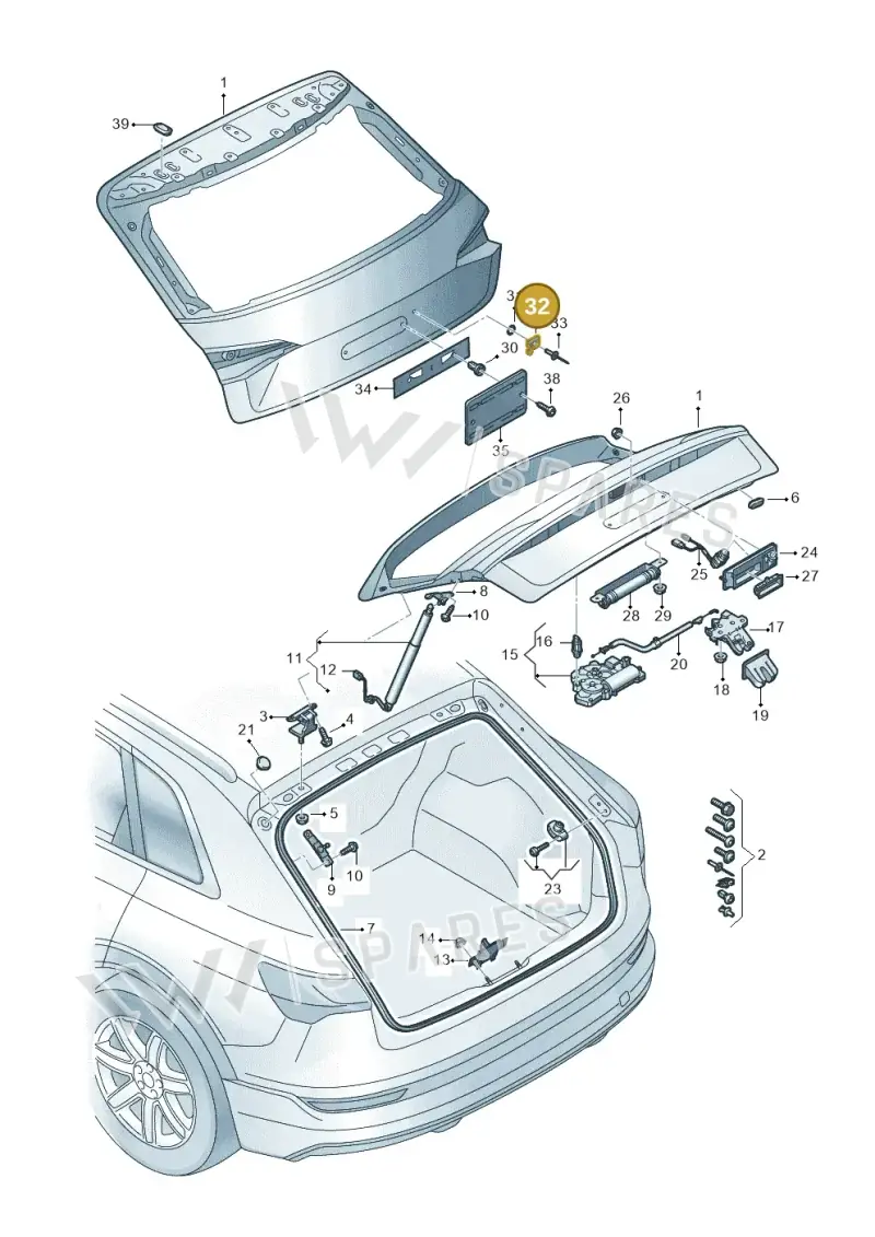 8R0827199 — Audi Q8 e-tron (2018-2020) diagram 586827000, position 32