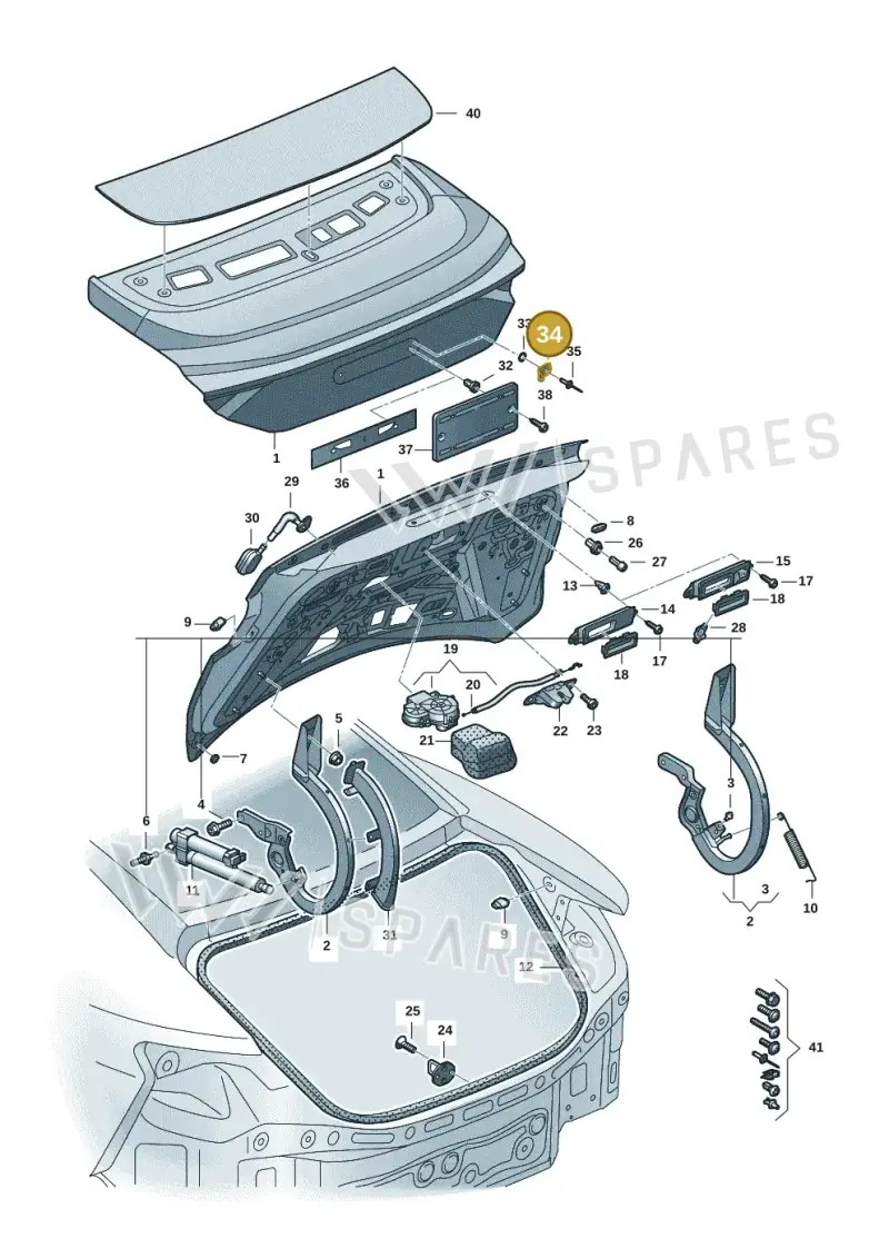8R0827199 — Audi RS e-tron GT (2020-2020) diagram 4j1827000, position 34