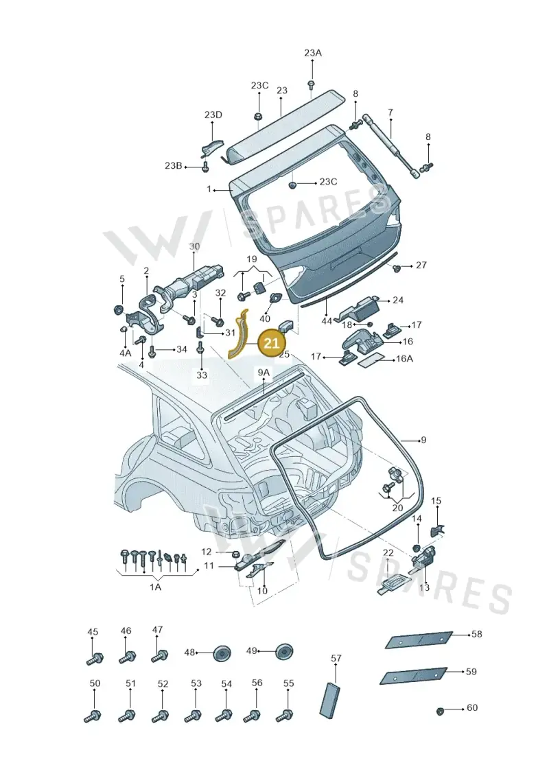 8R082727901C — Audi Q5 (2009-2018) diagram 687827000, position 21