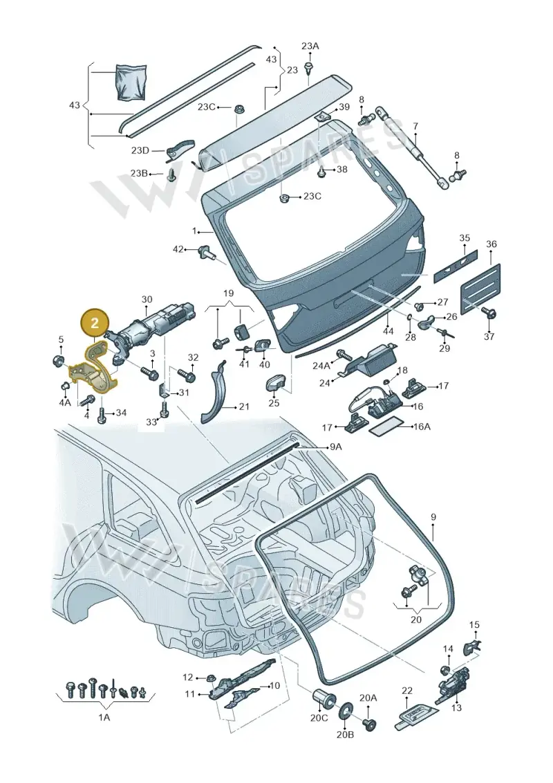 8R0827300B — Audi Q5 qu. 2.0 TDI (2012-2017) diagram 636827100, position 2