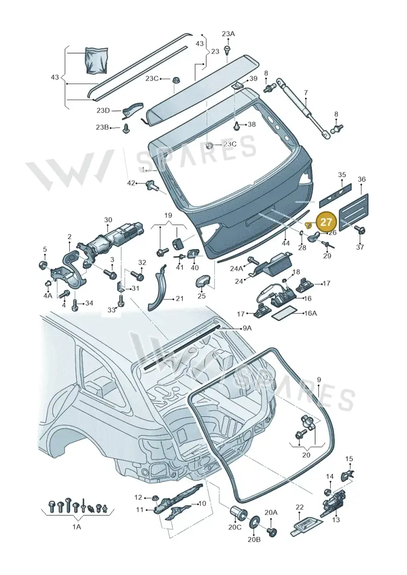 8R0827310 — Audi Q5 qu. 2.0 TDI (2012-2017) diagram 636827100, position 27