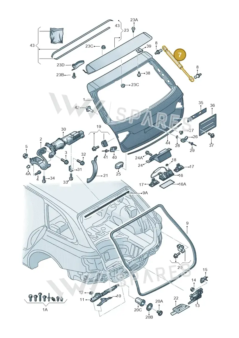 8R0827552A — Audi Q5 qu. 2.0 TDI (2012-2017) diagram 636827100, position 7