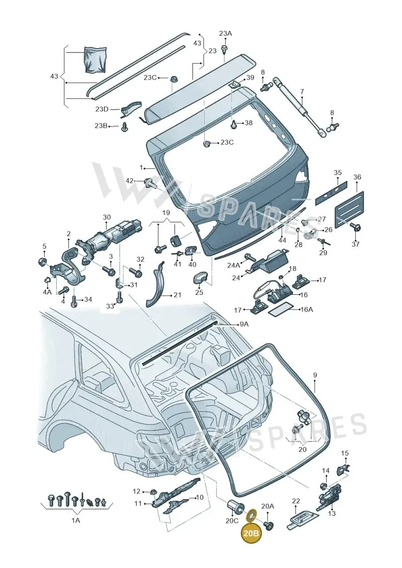 8R0827771 — Audi Q5 qu. 2.0 TDI (2012-2017) diagram 636827100, position 20B
