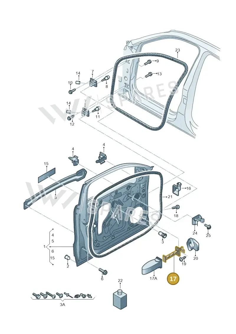 8R0837249F — Audi Q5 qu. 2.0 TDI (2012-2017) diagram 751831100, position 17