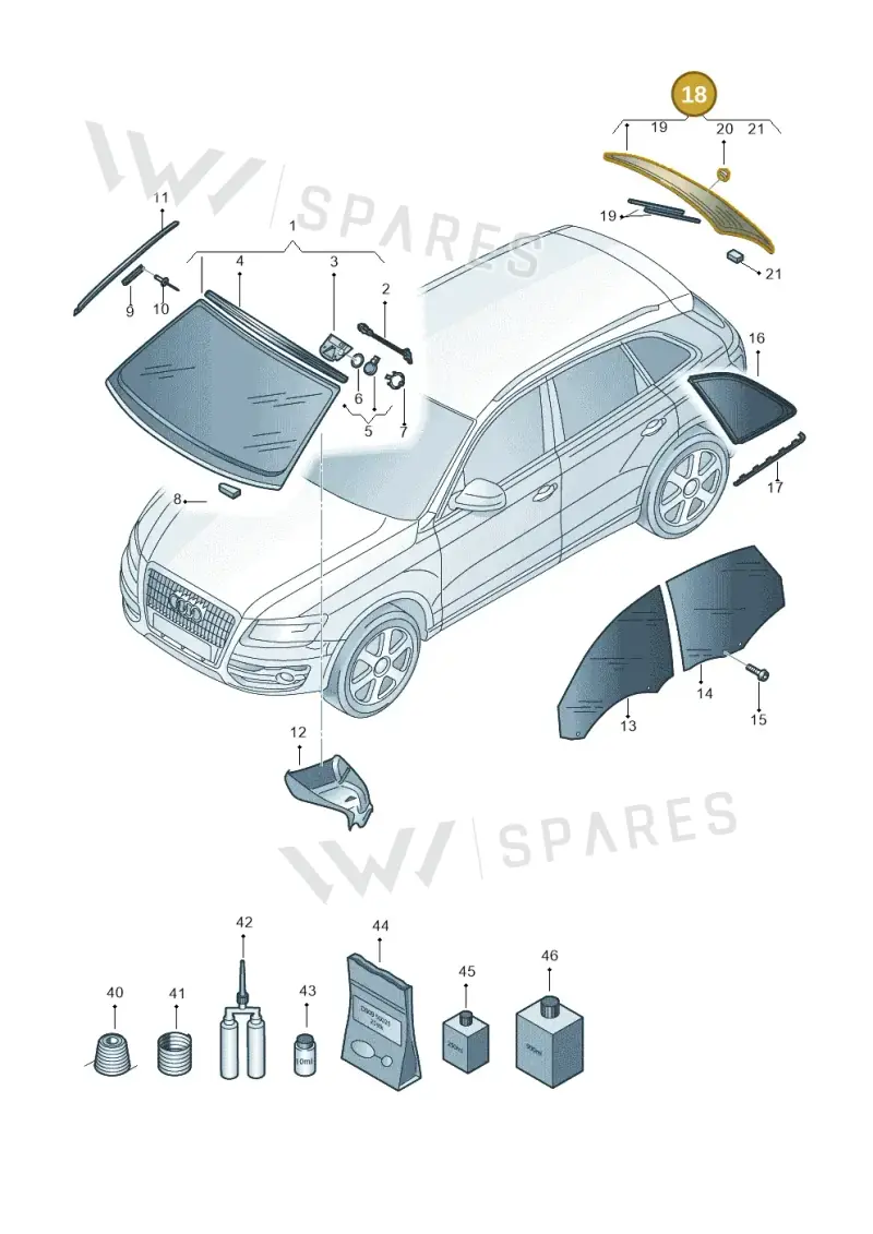 8R0845501ANVB — Audi Q5 qu. 2.0 TDI (2008-2012) diagram 647845000, position 18