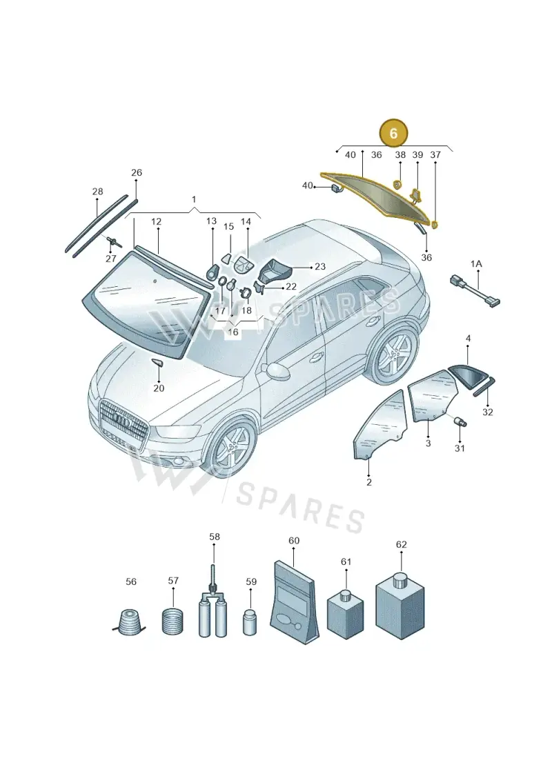 8R0845501ANVB — Audi Q5 (2009-2018) diagram 687845010, position 6