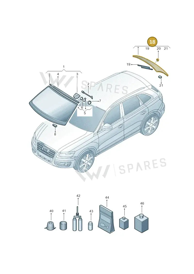 8R0845501ANVB — Audi Q5 (2009-2018) diagram 687845050, position 18